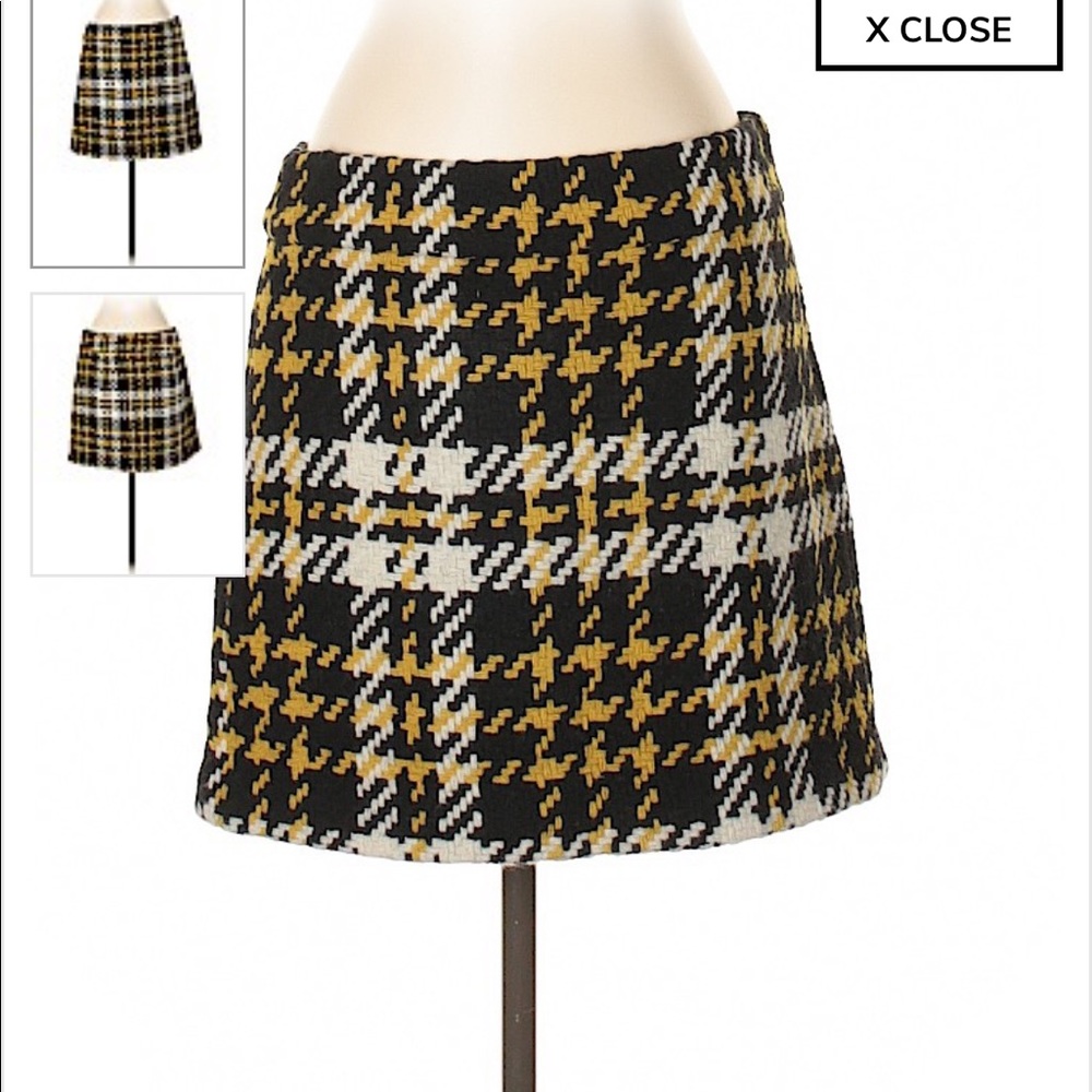 Wool Plaid Skirt